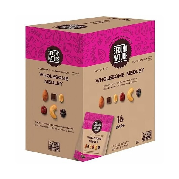 Office Snax Trail Mix, Nuts/Cranberries/DK Choco, 1.5 oz, 6PK OFX08719 - main